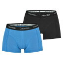 【送料無料】 カルバンクライン メンズ ボクサーパンツ アンダーウェア 2 Pack Trunks Blk/Blu 6ZR
