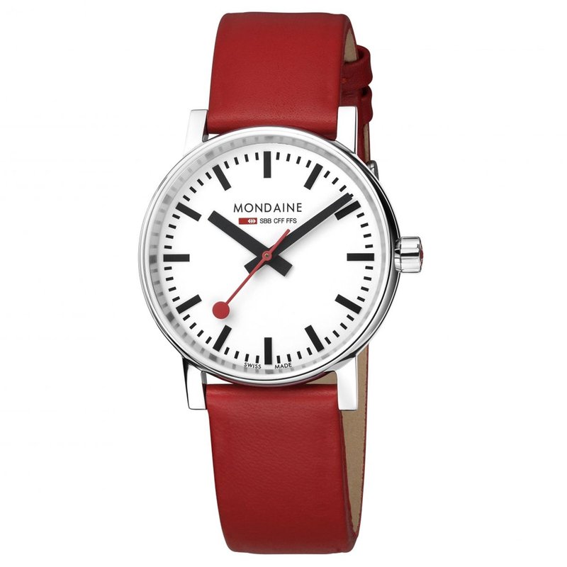 モンディーン 【送料無料】 モンダイン メンズ 腕時計 アクセサリー Mondaine Evo2 35 Red Vegan Watch MSE.35110.LCV Silver, White and Red