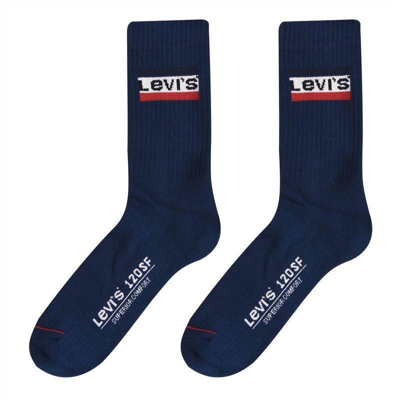 楽天ReVida 楽天市場店【送料無料】 リーバイス メンズ 靴下 アンダーウェア Olympic 2 Pack Crew Socks Navy