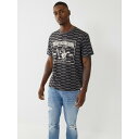 【送料無料】 トゥルーレリジョン メンズ Tシャツ トップス True Religion Chequered Buddha T-Shirt Mens Jet Black