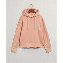 【送料無料】 ガント レディース パーカー・スウェット フーディー アウター Sunfaded GANT USA Hoodie 832 Orange