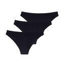 【送料無料】 ドリーナ レディース パンツ アンダーウェア 3 Pack Brazilian Briefs Black