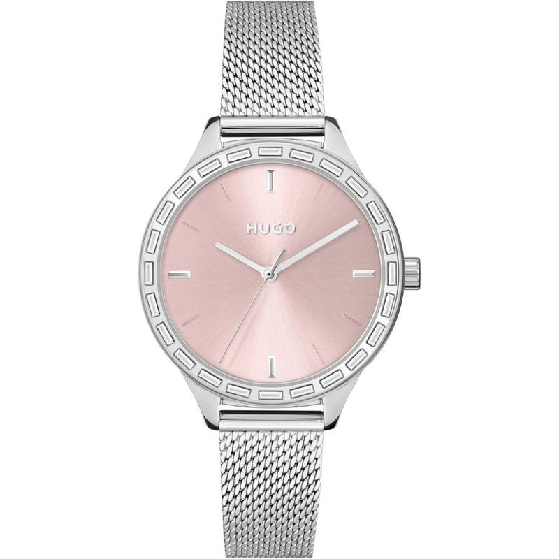 【送料無料】 フューゴ レディース 腕時計 アクセサリー Ladies HUGO #FLASH Watch Silver and Pink