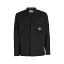 【送料無料】 カルバンクライン メンズ シャツ トップス UTILITY CARGO OVERSHIRT Black BEH