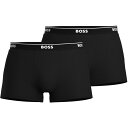 【送料無料】 ボス メンズ ボクサーパンツ アンダーウェア 2 Pack Trunks Black 001