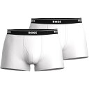 【送料無料】 ボス メンズ ボクサーパンツ アンダーウェア 2 Pack Trunks White 100