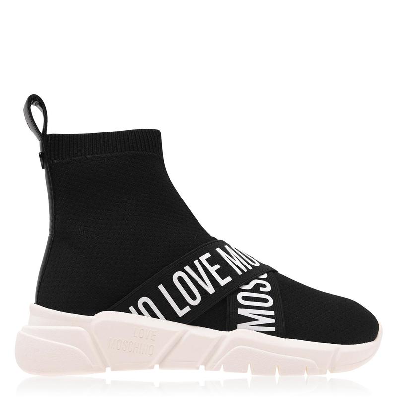 ラブ モスキーノ レディース シューズ スニーカー LOVE MOSCHINO Strap Sock Runners Nero 00A