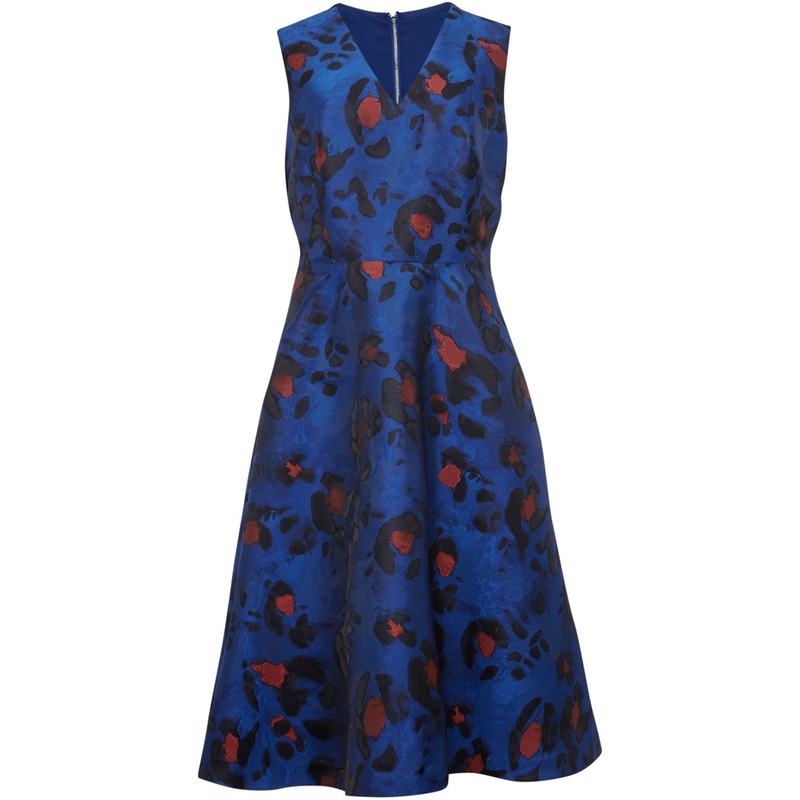 【送料無料】 フェイズ・エイト レディース ワンピース トップス Clarisse Print Jacquard Dress Cobalt/Multi