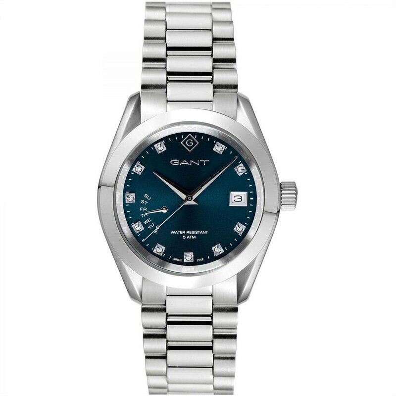【送料無料】 ガント レディース 腕時計 アクセサリー Ladies Gant Gant Castine Denim-Metal Watch Watch Silver and Blue