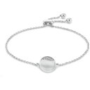 【送料無料】 カルバンクライン レディース ブレスレット・バングル・アンクレット アクセサリー Ladies Calvin Klein brushed stainless steel crystal bracelet Silver