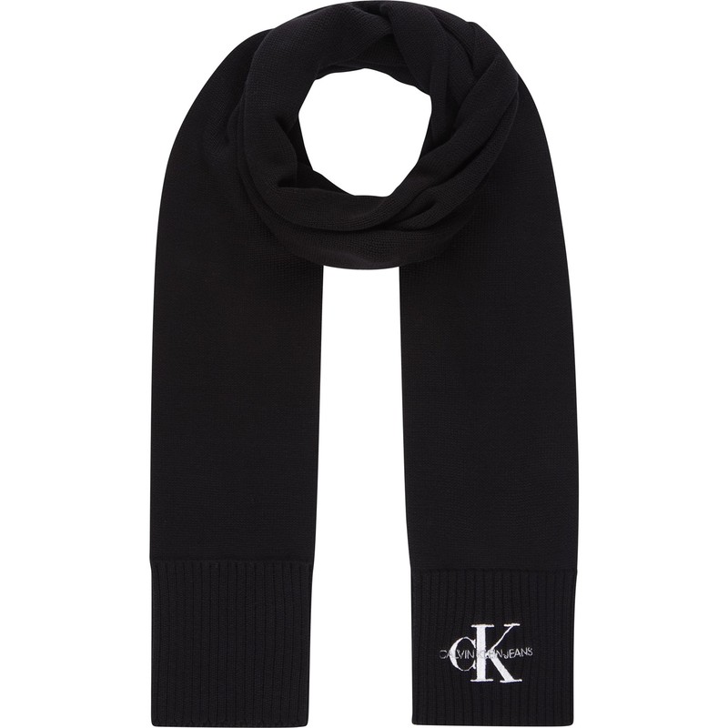 カルバンクライン 【送料無料】 カルバンクライン メンズ マフラー・ストール・スカーフ アクセサリー MONOLOGO EMBRO SCARF Black BDS