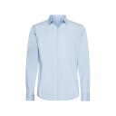 カルバン・クライン 【送料無料】 カルバンクライン メンズ シャツ トップス POPLIN STRETCH SLIM SHIRT Calm Blue