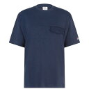 【送料無料】 チャンピオン メンズ Tシャツ トップス Champion Twill Pocket T-Shirt Mens Navy BS538