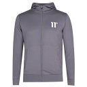 【送料無料】 イレブンディグリー メンズ パーカー・スウェット アウター Core Poly Full Zip Hoodie Steel Grey