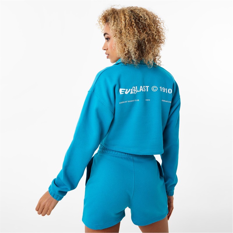 【送料無料】 エバーラスト レディース パーカー・スウェット アウター quarter Zip Fleece Top Teal 2