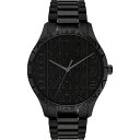 yz JoNC Y rv ANZT[ Men's Calvin Klein black IP bracelet watch Black