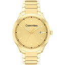 【送料無料】 カルバンクライン メンズ 腕時計 アクセサリー Men's Calvin Klein gold plated bracelet watch Gold