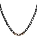 yz {X Y lbNXE`[J[Ey_ggbv ANZT[ Mens BOSS Kane Black and Copper IP Necklace Black