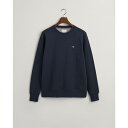 【送料無料】 ガント メンズ パーカー・スウェット アウター Shield Crew Neck Sweatshirt Navy 433