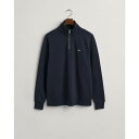【送料無料】 ガント メンズ パーカー・スウェット アウター Shield Half-Zip Sweatshirt Evening 433