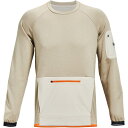 【送料無料】 アンダーアーマー メンズ パーカー・スウェット アウター Terrain Terry Crew Sweatshirt Stone/Black