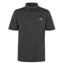 【送料無料】 キャラウェイ メンズ ポロシャツ トップス Herringbone Golf Polo Shirt Mens Caviar