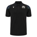 【送料無料】 マクロン メンズ シャツ トップス Scotland Rugby 6 Nations Travel Polo 2023 2024 Adults Black