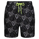 【送料無料】 ダナ キャラン ニューヨーク メンズ ハーフパンツ・ショーツ 水着 Marathia Trunk Sn99 Blk/Lime