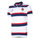 【送料無料】 アンブロ メンズ ポロシャツ トップス England Rugby Pique Polo Shirt Mens White/Navy/Red