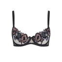 【送料無料】 エージェントプロヴォケイター レディース ブラジャー アンダーウェア GIANA Demi Cup Underwired Bra Black/Petrol