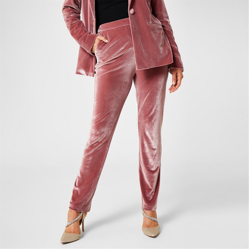 【送料無料】 ビバ レディース カジュアルパンツ ボトムス Biba x Tess Daly Velvet Trouser Mineral Red