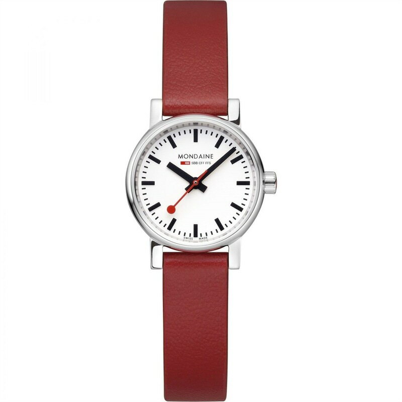 モンディーン 【送料無料】 モンダイン レディース 腕時計 アクセサリー Ladies Mondaine evo2 Watch MSE26110LCV Silver, White and Red