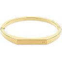 【送料無料】 カルバンクライン レディース ブレスレット・バングル・アンクレット アクセサリー Ladies Calvin Klein yellow gold hinged bangle Gold