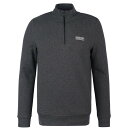 【送料無料】 バブアー メンズ パーカー・スウェット アウター Essential Half-Zip Sweatshirt Asphalt Marl