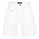 【送料無料】 ディースクエアード メンズ ハーフパンツ・ショーツ ボトムス Elasticated Shorts Off White