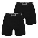 【送料無料】 ロンズデール メンズ ボクサーパンツ アンダーウェア 2 Pack Trunk Mens Black