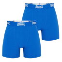 【送料無料】 ロンズデール メンズ ボクサーパンツ アンダーウェア 2 Pack Trunk Mens Blue