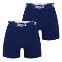 【送料無料】 ロンズデール メンズ ボクサーパンツ アンダーウェア 2 Pack Trunk Mens Navy