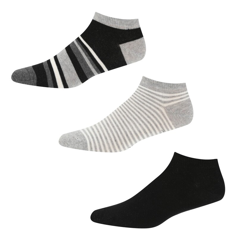 ダナ・キャラン 【送料無料】 ダナ キャラン ニューヨーク レディース 靴下 アンダーウェア DKNY Willow Liner 3 Pack of Socks Womens Black/Grey