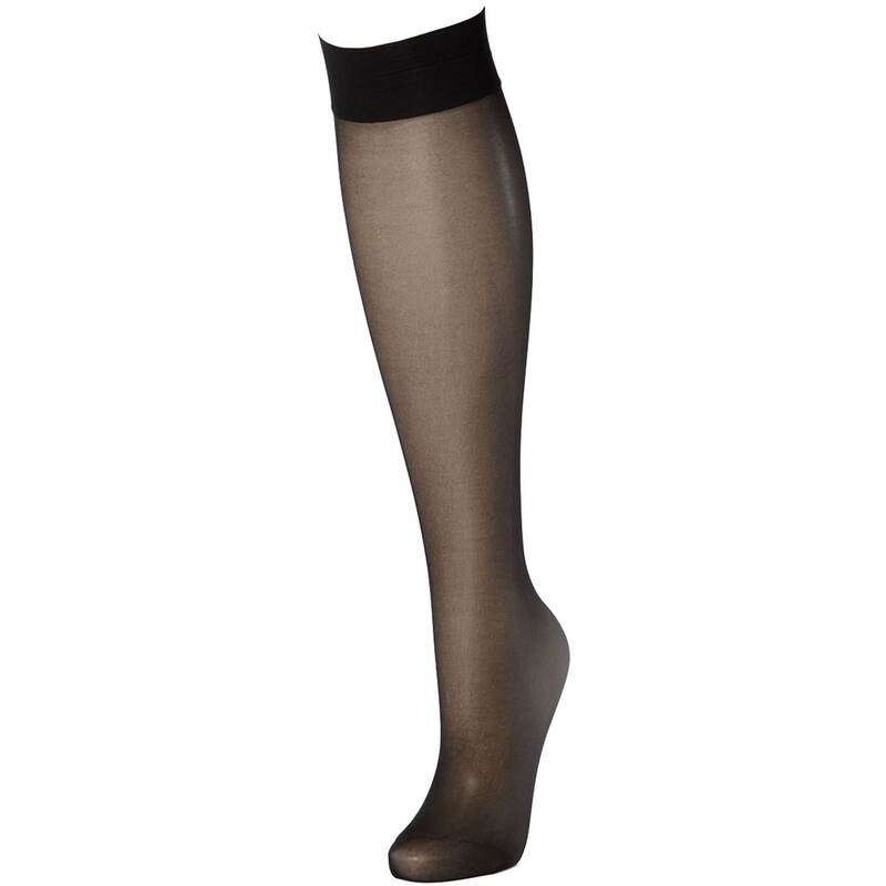 yz EHtH[h fB[X C A_[EFA Satin touch 3 pair pack 20 denier knee high socks Black