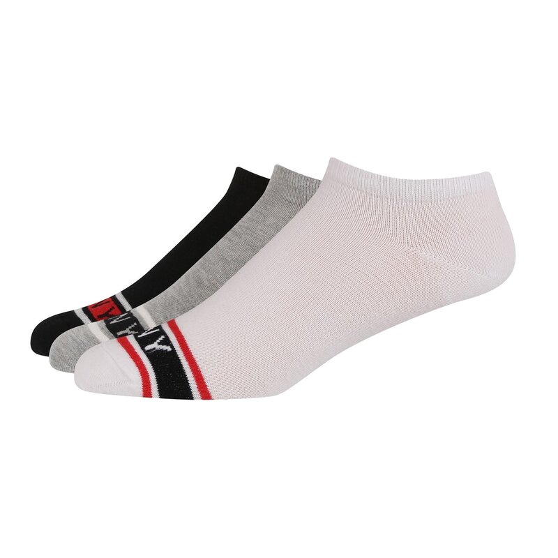 ダナ・キャラン 【送料無料】 ダナ キャラン ニューヨーク レディース 靴下 アンダーウェア DKNY Kaylee Liner 3 Pack of Socks Womens Blk/Wht/Gry/Red