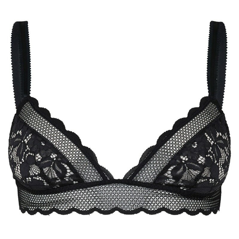 ステラマッカートニー インナー 下着 【送料無料】 ステラマッカートニー レディース ブラジャー アンダーウェア Patchworked Lace Soft Cup Bra Black