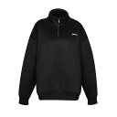 【送料無料】 スラセンジャー レディース パーカー・スウェット アウター Quarter Zip Funnel Neck Sweat Womens Black