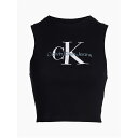 【送料無料】 カルバンクライン レディース タンクトップ トップス ARCHIVAL MONOLOGO RIB TANK TOP Ck Black
