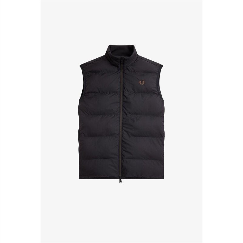 【送料無料】 フレッドペリー メンズ ベスト アウター Fred Perry Insulated Gilet Mens Black-198