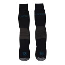 【送料無料】 サロモン メンズ 靴下 アンダーウェア Heavyweight 2 Pack Walking Socks Mens Black/Blue