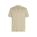 【送料無料】 カルバンクライン メンズ ポロシャツ トップス Welt Zip Polo Shirt Eucalyptus
