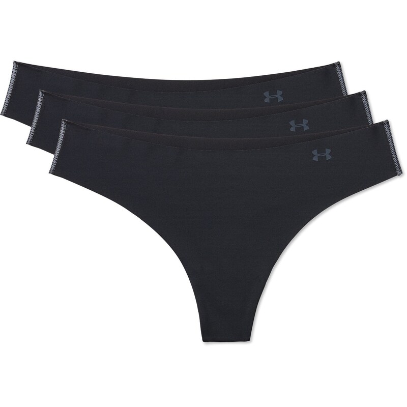 【送料無料】 アンダーアーマー レディース パンツ アンダーウェア 3 Pack Thongs Womens Black/Grey