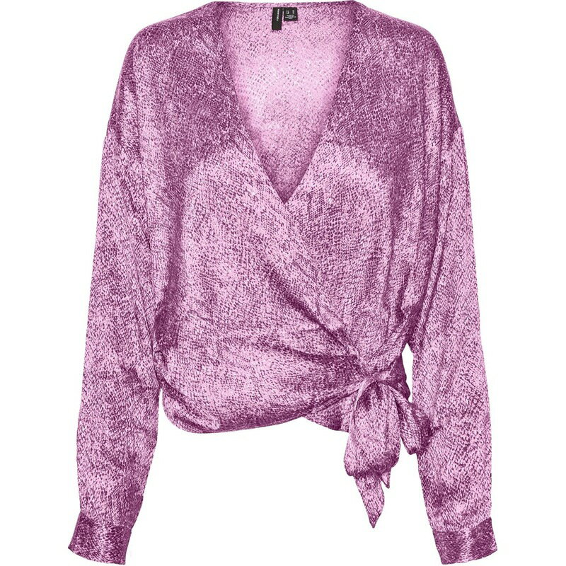 【送料無料】 ヴェロモーダ レディース シャツ トップス VM Snakey Wrap Top Ld99 Viola