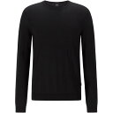 【送料無料】 ボス メンズ ニット・セーター アウター Leno Knit Jumper Black